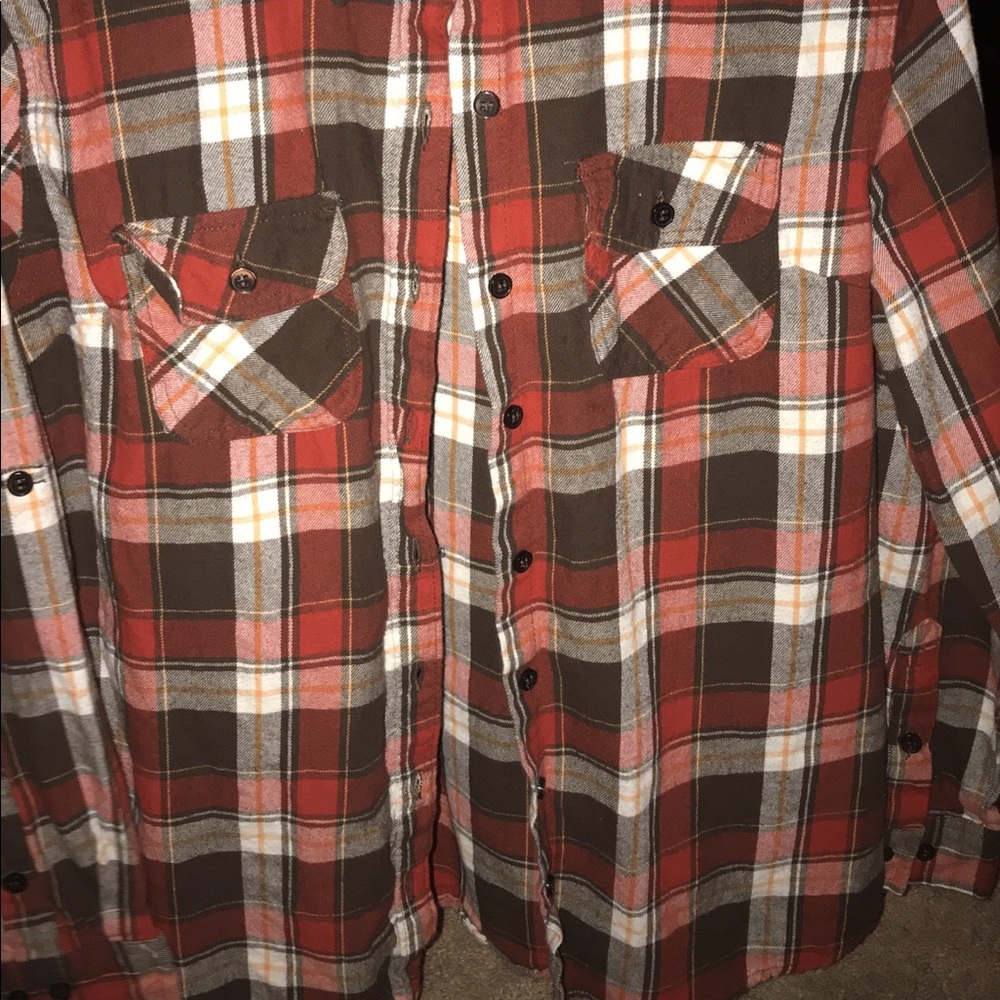 orange and brown flannel